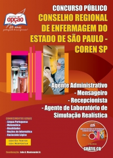 Conselho Regional de Enfermagem de São Paulo (COREN-SP)-AG. ADM./ MENSAGEIRO/ RECEPCIONISTA /AG. DE LAB./ SIMULAÇÃO REALÍSTICA